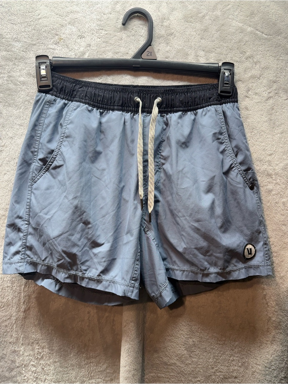 Vuori The Rise Performance Shorts Light Blue Men's Small